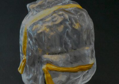 Blown Glass, Hand Sculpted Polimer, 23k Gold Leaf. Children's Backpacks (Artist's Proof)